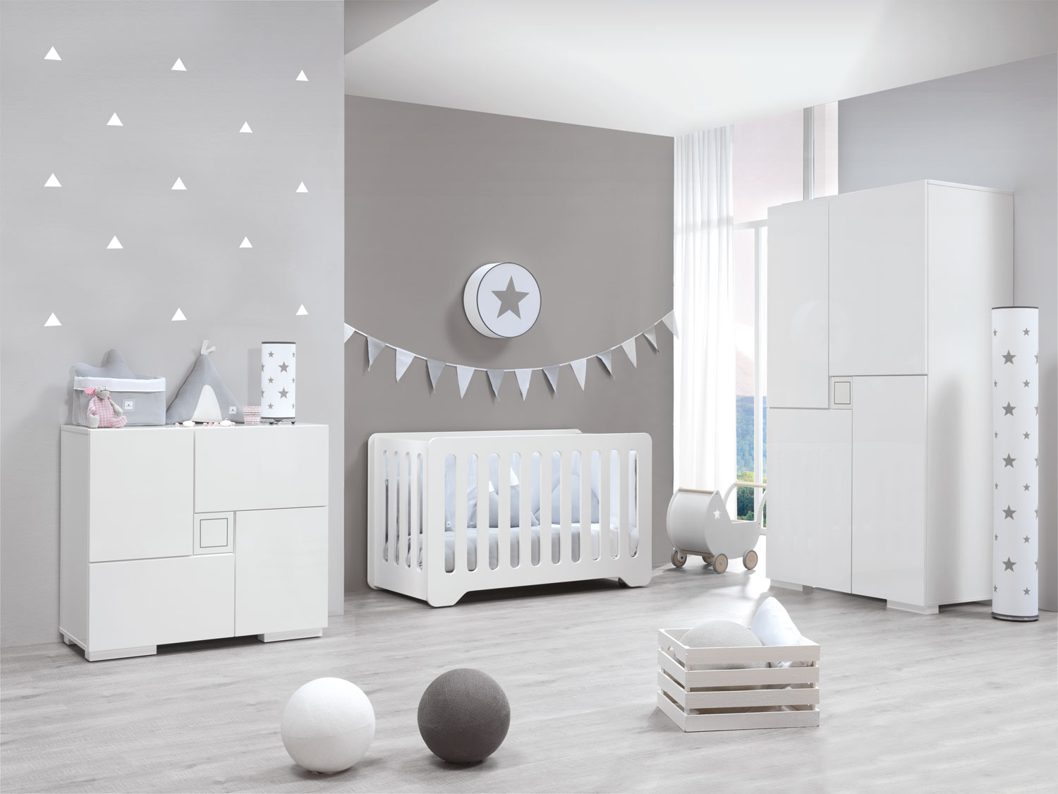 habitaciones de bebe blancas Alondra